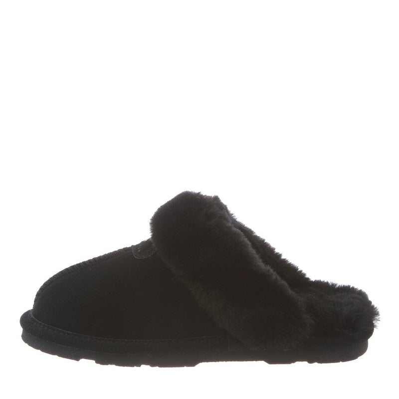 BEARPAW Women's Loki Slippers Black Size 6 | Soft Suede Indoor & Outdoor Slippers | Comfortable & Lightweight Footwear for Women - Image 1